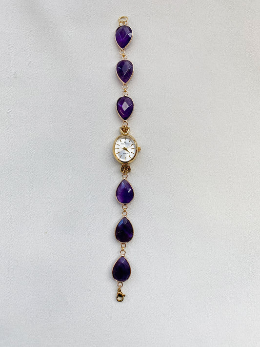 Gold - Amethyst Watch