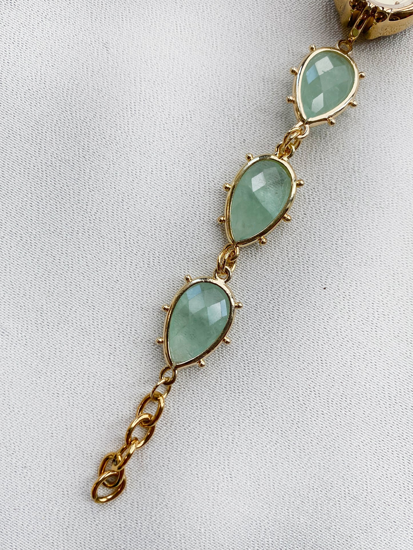 Gold - Green Quartz Watch