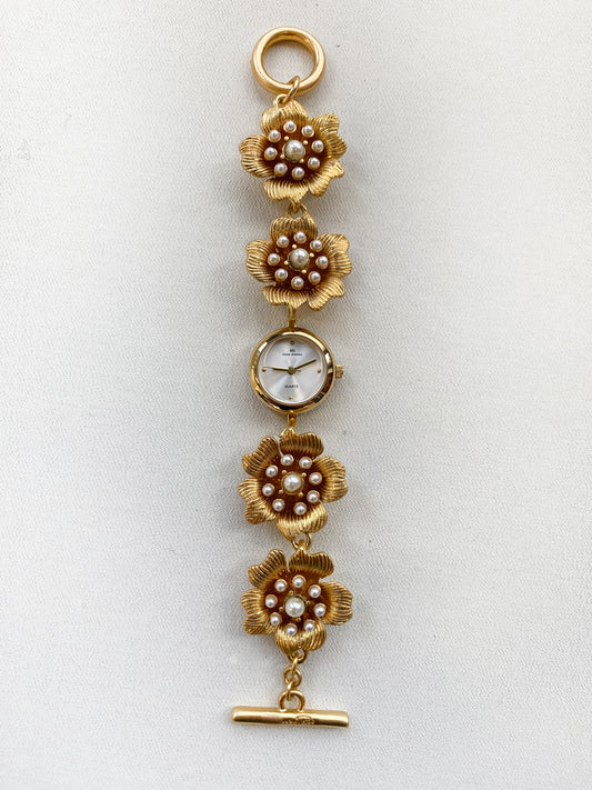 Gold Flower Watch