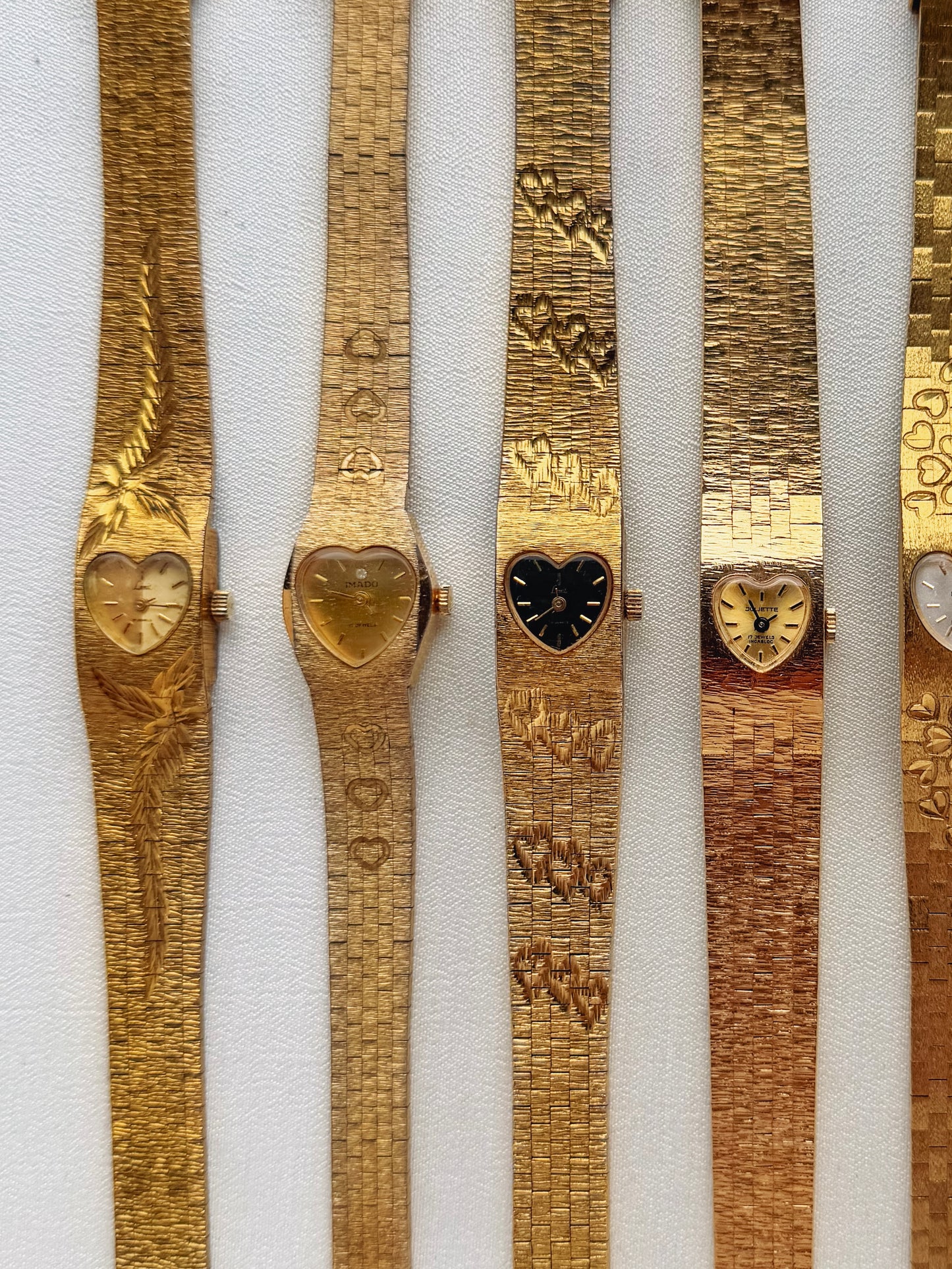 GOLD - 1960s VINTAGE HEART-SHAPED WATCHES