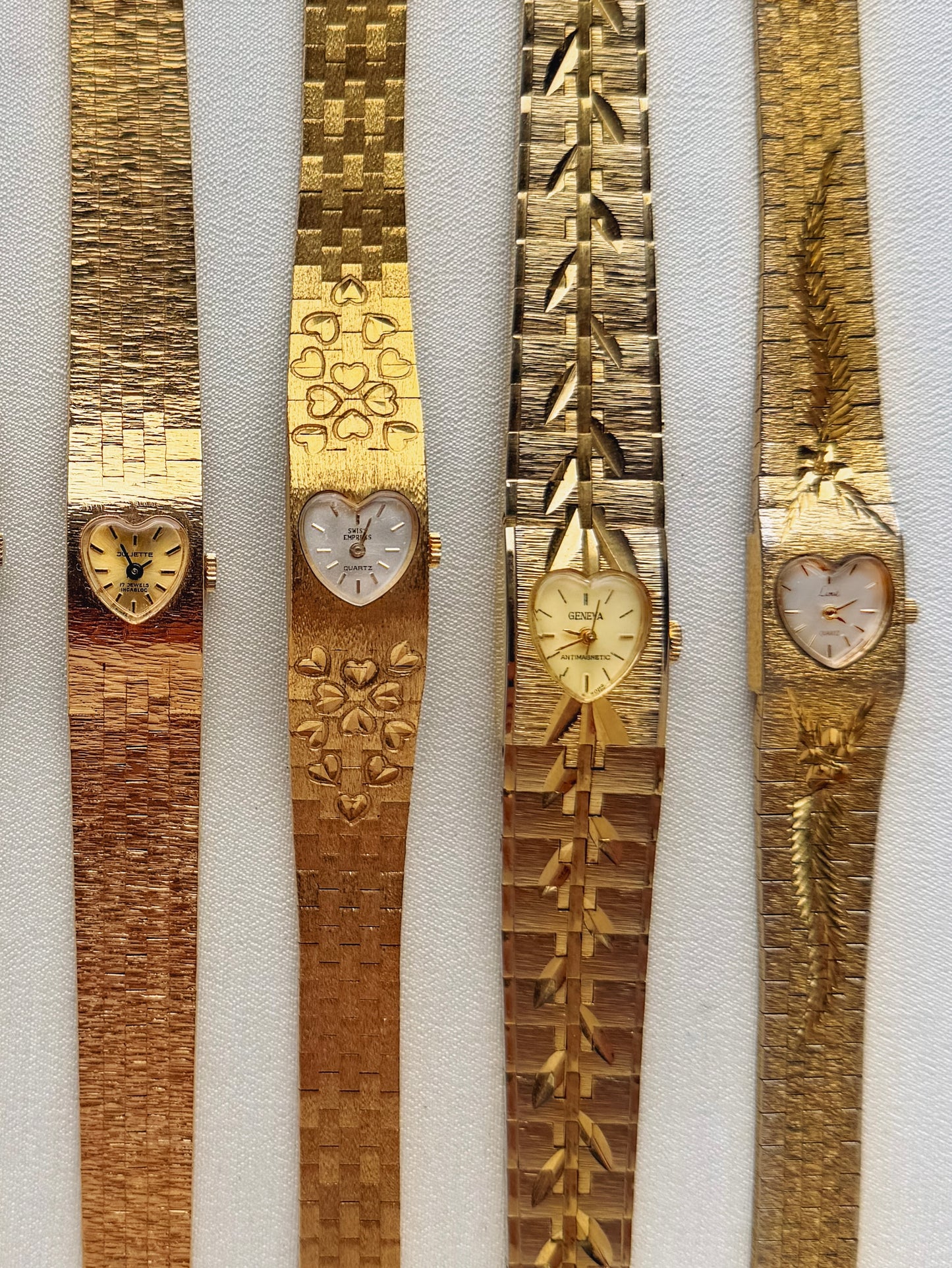 GOLD - 1960s VINTAGE HEART-SHAPED WATCHES