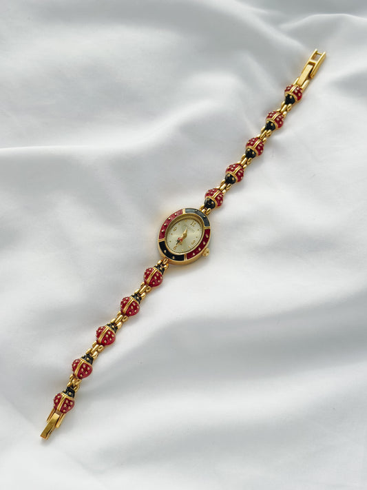 Gold - Rare Joan Rivers Ladybug Watch (1980s)