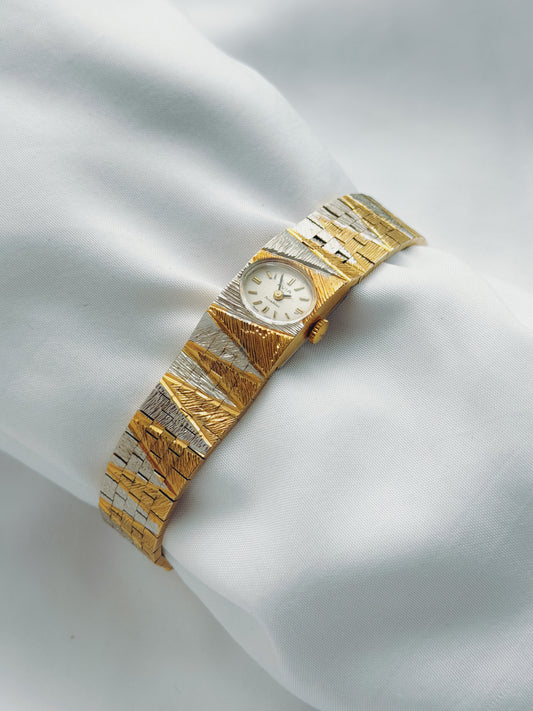 Gold & Silver - RARE Avia 1980s Tank Watch