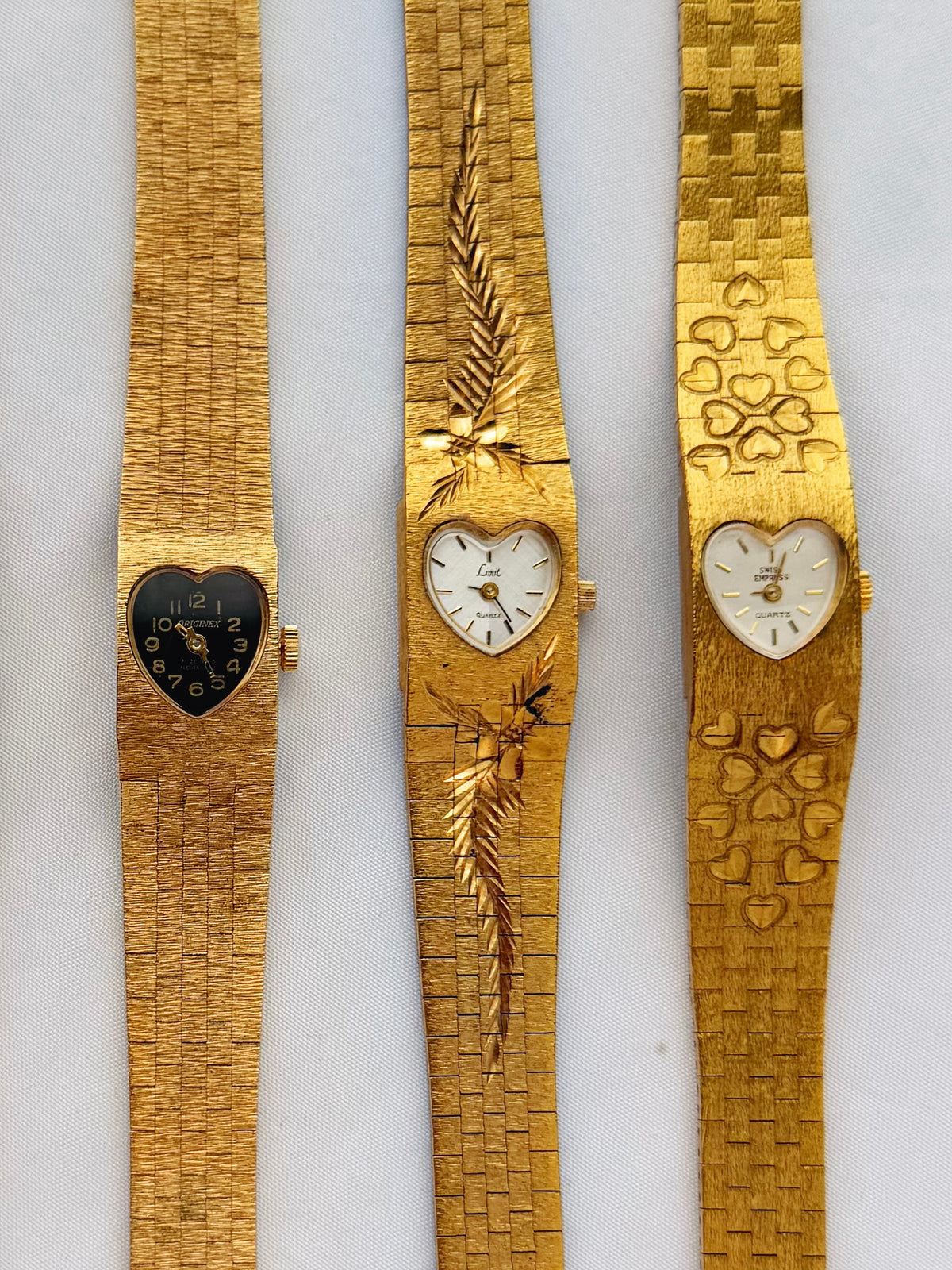 GOLD - EXTREMELY RARE HEART-SHAPED VINTAGE WATCHES