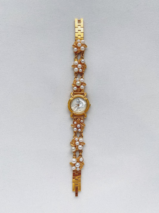 Gold - Leaf & Pearl Watch