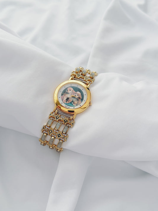 Gold - RARE Puppy Portrait Dial Watch