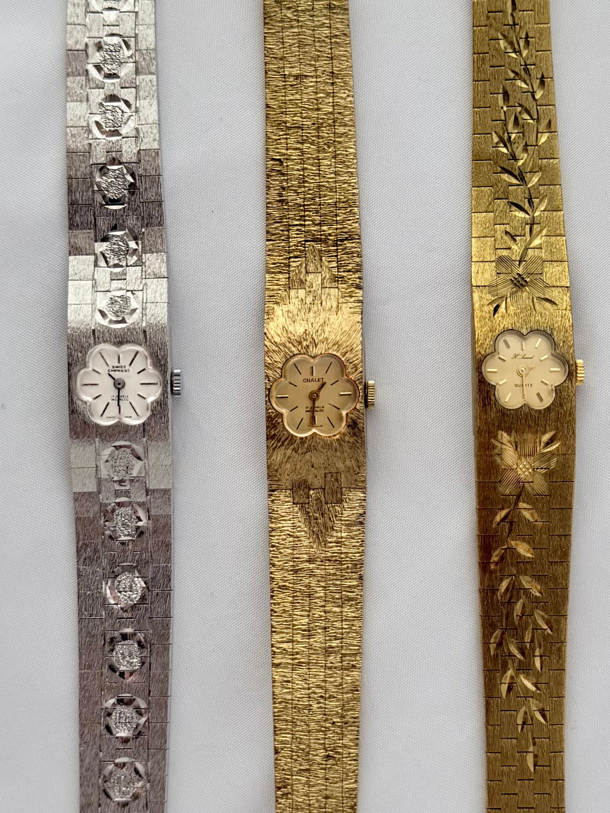 GOLD - EXTREMELY RARE 1960s FLORAL DIAL WATCHES