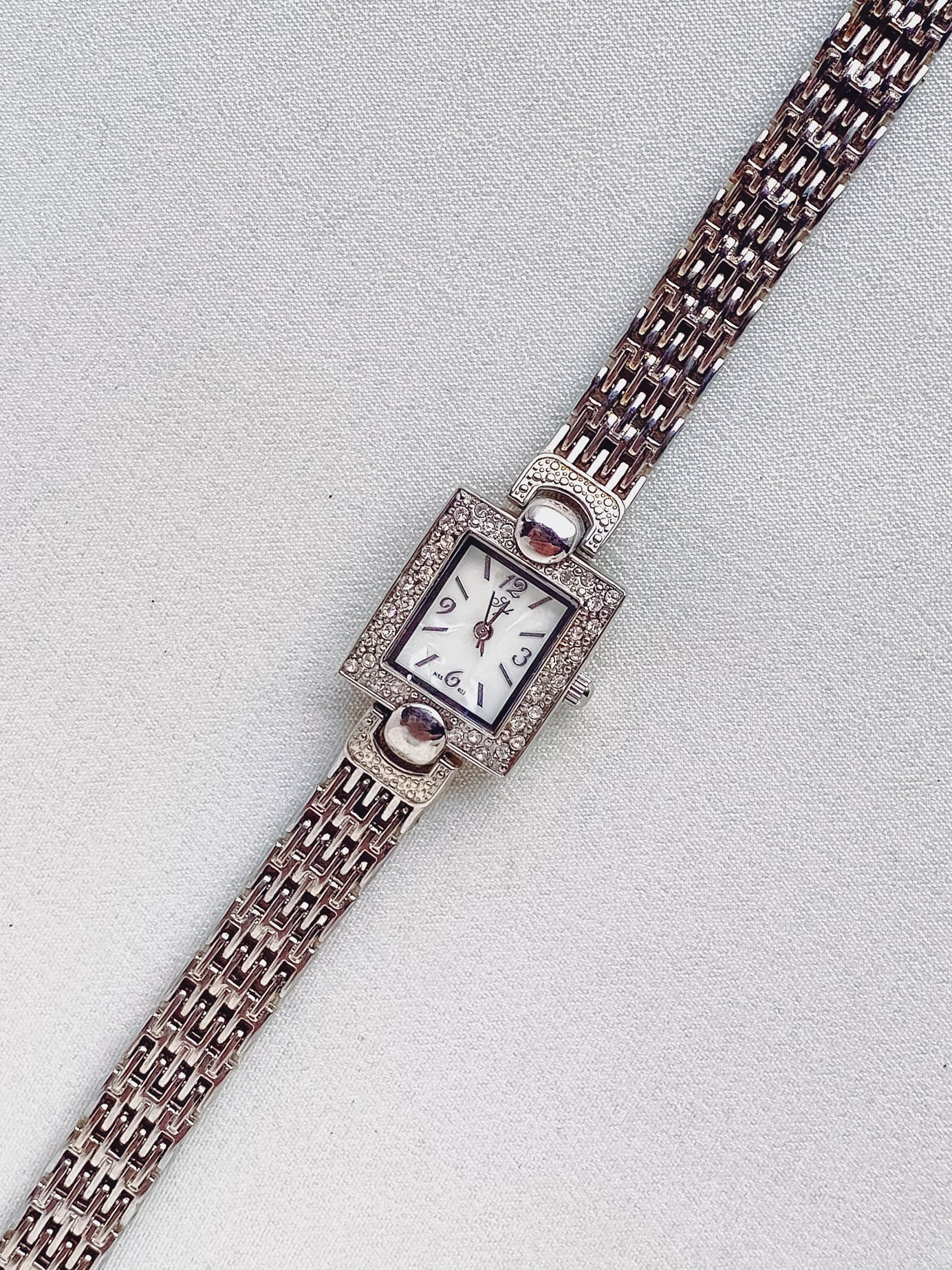 Silver Watch with Square Dial